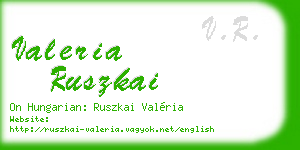 valeria ruszkai business card