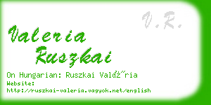 valeria ruszkai business card